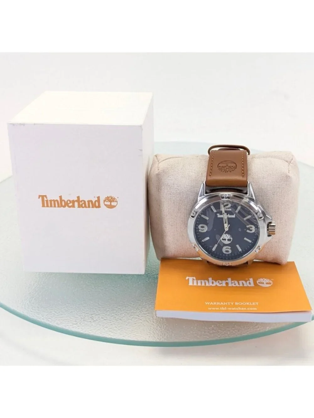 Timberland Men's Watch Classic Blue Dial Brown Leather Strap Quartz TDWGA9002202